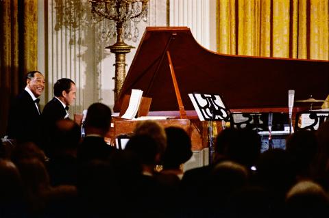 Duke Ellington and President Nixon at the East Room Piano