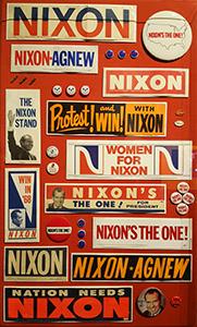 Nixon election campaign stickers